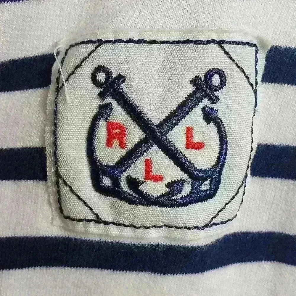Lauren Ralph Lauren Active Jacket Navy White Stripes 3/4 Sleeves Cotton Size S - Picture 10 of 16